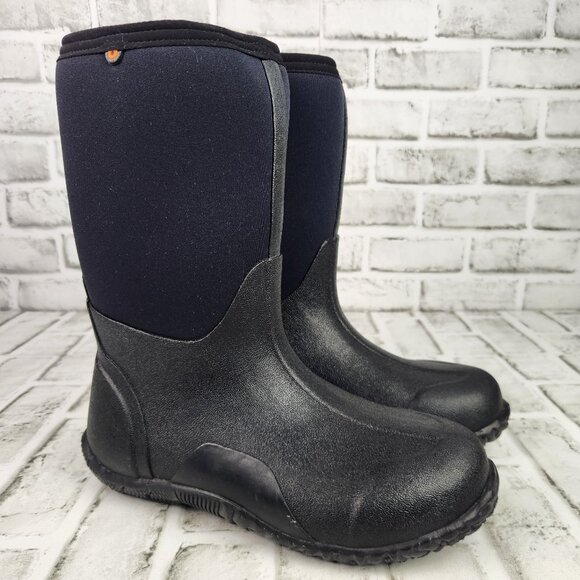 Bogs Classic High Youth Sz 6 Neo-Tech Waterproof Black Rainboot Insulated -30F - Picture 1 of 10